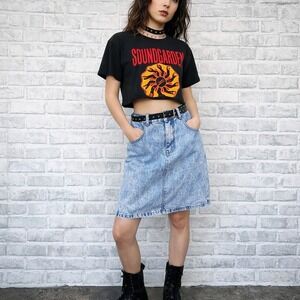 Vintage 90s Cross Towne Womens S Acid‎ Washed Denim High Waisted Pencil Skirt